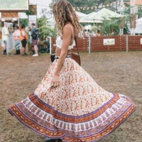 SOLD Spell Gypsy Collective CASTAWAY Skirt ORANGE - Picture 5 of 8